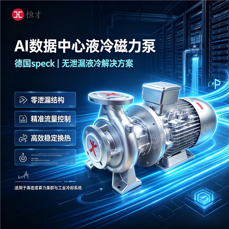 AI数据中心液冷工艺专用德国speck品牌无泄露磁力泵